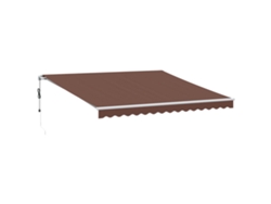 Maison Exclusive - Toldo Retráctil Automático Con Luces Led Marrón 400x350 Cm
