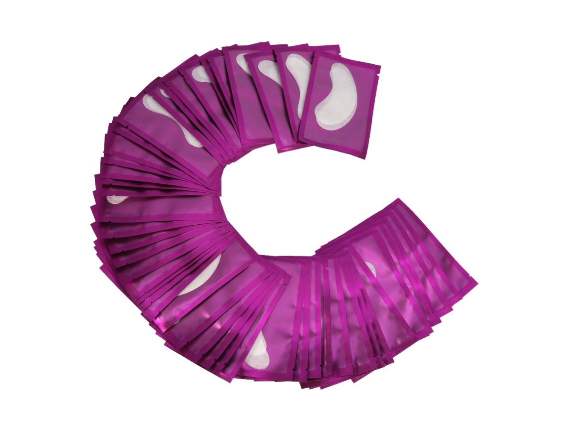Parches De Hidrogel Para Extensiones De Pestañas Sin Felpa, Cejas, Ojos Morados, 10 Pares