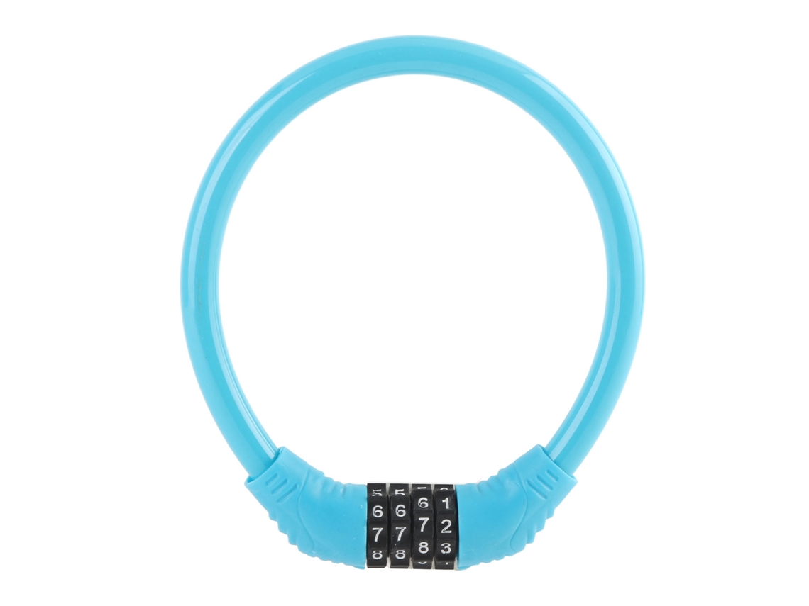 Candado De Cable Para Bicicleta De Alta Seguridad Con Código De 4 Dígitos Antirrobo Para Uso Al Aire Libre Azul