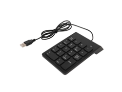 Teclado Numérico Com Fio Preto Usb 18 Teclas Silencioso Plug And Play Para Banco Escritório Jogos