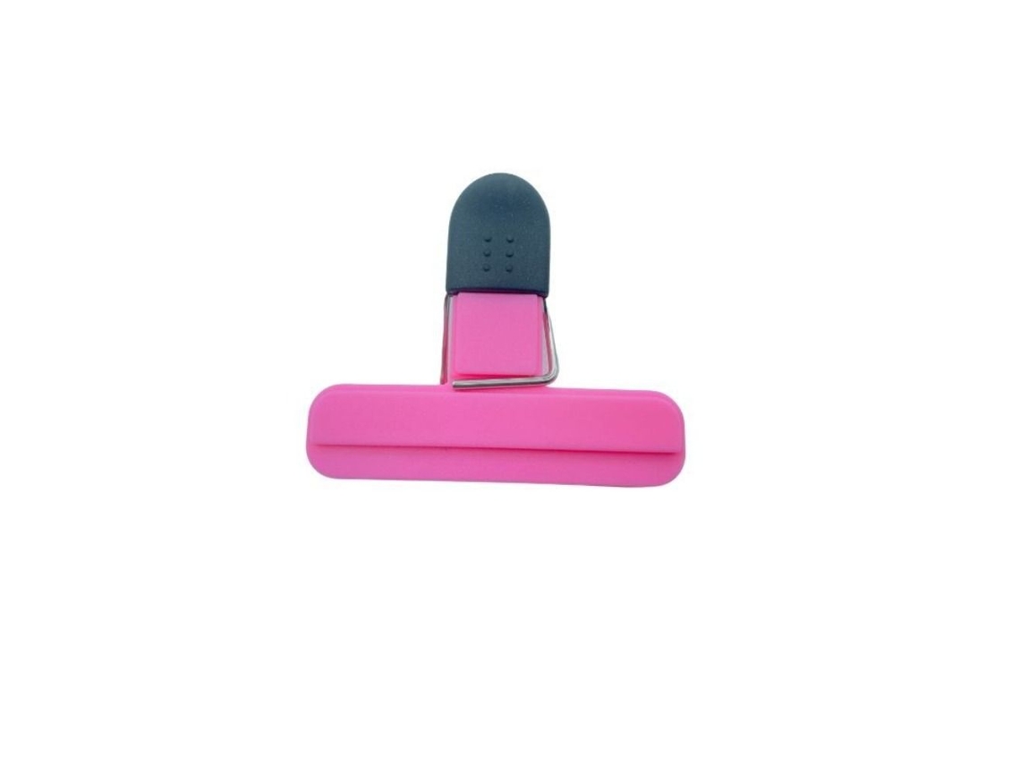 Clip de plástico para bolsas de 2/4 piezas, tamaño grande, para papas fritas, color rosa, talla S