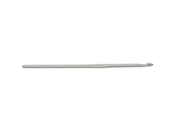 Aguja de crochet de aluminio Knitpro de 15 cm, color gris, ideal para hilos gruesos.