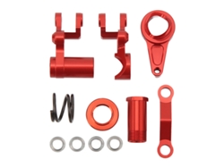 Servo Saver Aluminio Estable Suave Operación Montaje Dirección Rc Para Traxxas Slash 1/10 Coche Rc Rojo