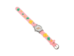Juego de 3 relojes analógicos infantiles con mariposas en color rosa GOKOCO