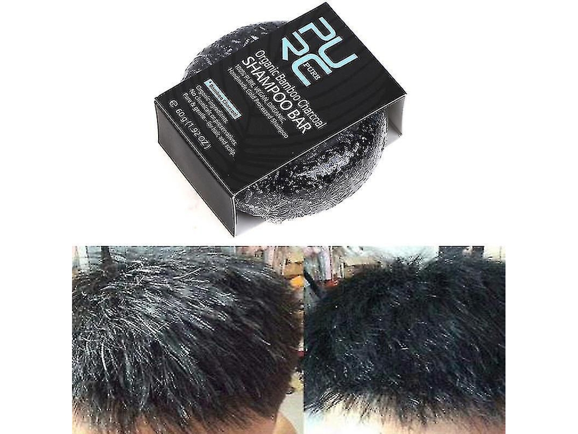 Jabón De Champú De Carbón De Bambú Para Cabello Negro, Desintoxicante, Anticanas, Antibacteriano.