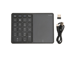Teclado Numérico Sem Fio 22 Teclas Com Touchpad Design Ergonomico Conexão Dual Bt 2.4g Plug And Play