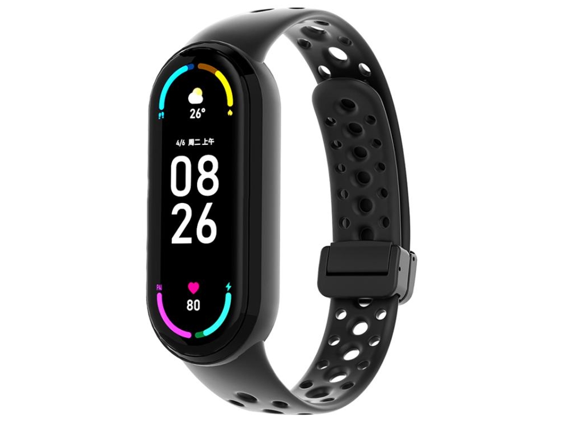 Correa para Xiaomi Smart Band 10/9/8 - Silicona - Cierre magnético negro