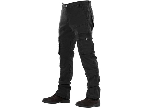 Pantalones para Hombre OVERLAP Carpenter Negro para Motociclismo (40)