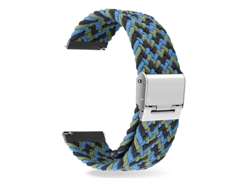 Correa de nailon ajustable estirable trenzado 22mm para Samsung Gear S3 Classic/Gear S3 Frontier/Gear S4 - camuflaje azul