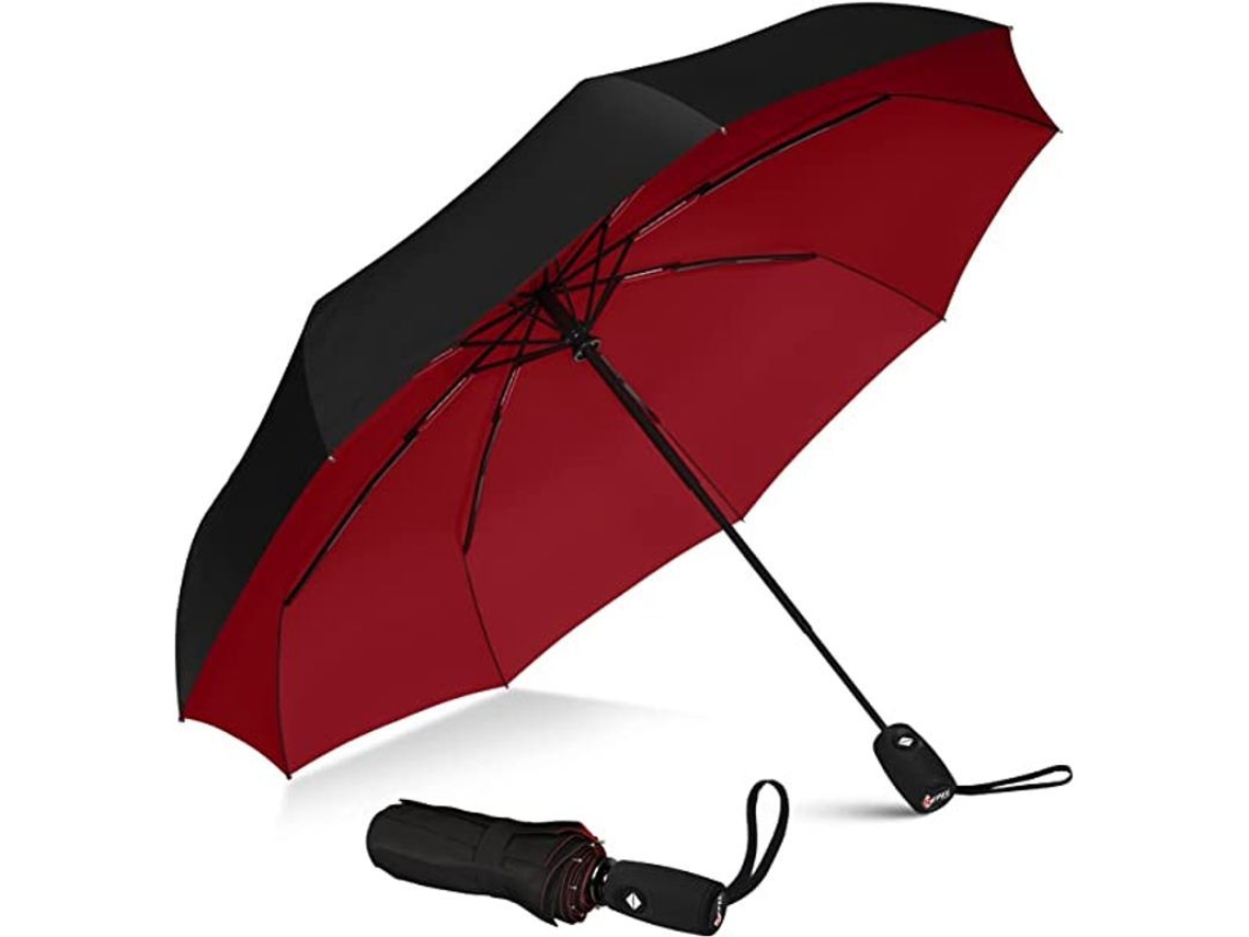 Paraguas Resistente Al Viento, Ligero, Automático, Plegable Y Portátil - 46 Pulgadas