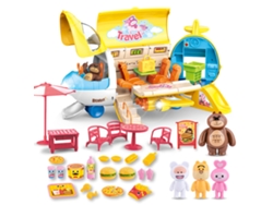 Rebe-set De Brinquedos De Cozinha Mini Airliner Para Meninas, Bebês E Meninos Com Acessórios Engraçados E Bonitos Em Caixa Amarela