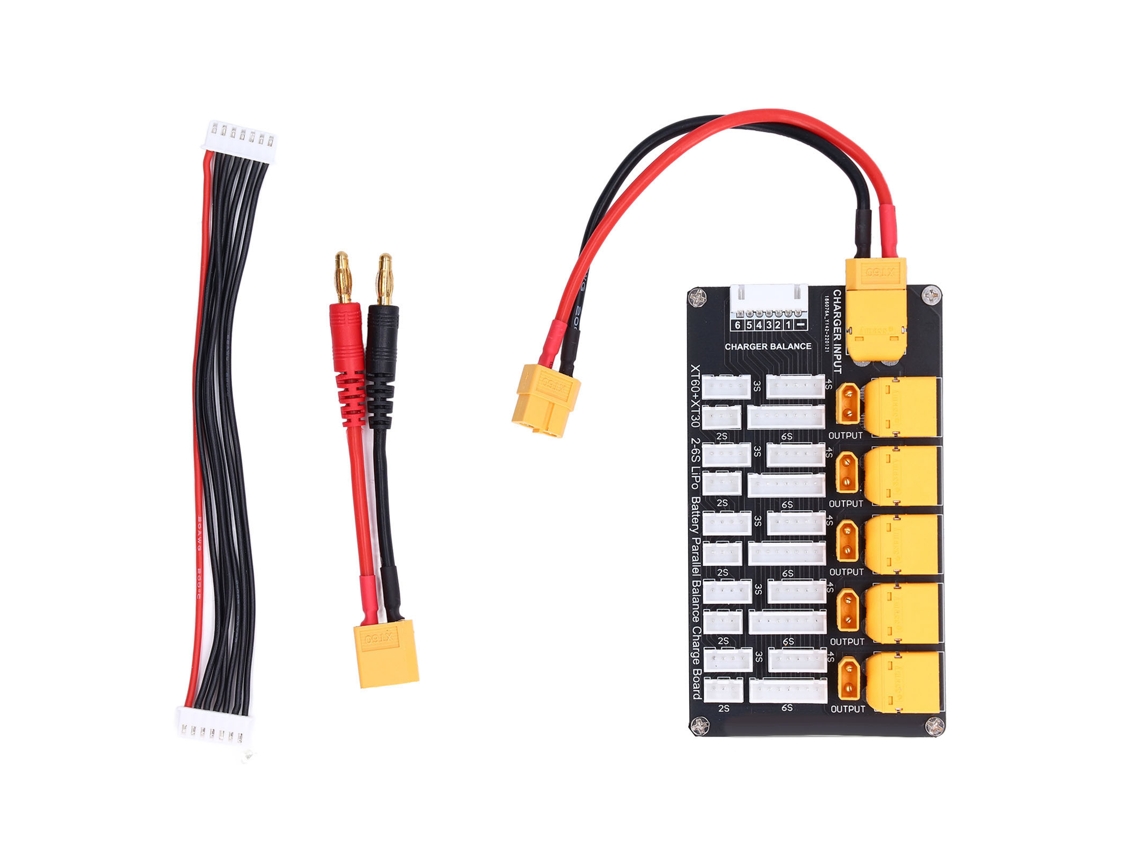 Placa De Carga De Baterías Lipo Paralela Xt30 Xt60 Para Cargador Imax B6 2-6s Baterías De Litio