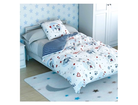 COSHANO Funda Nórdica Infantil edredón Reversible Funda para Almohada (Bulldog (90))