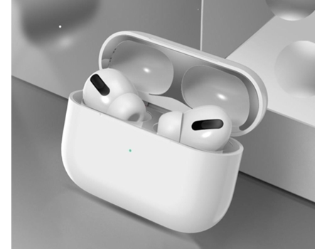 Etiqueta engomada de la caja de silicona SLOWMOOSE para Airpods 3 -201619813 [Plata]