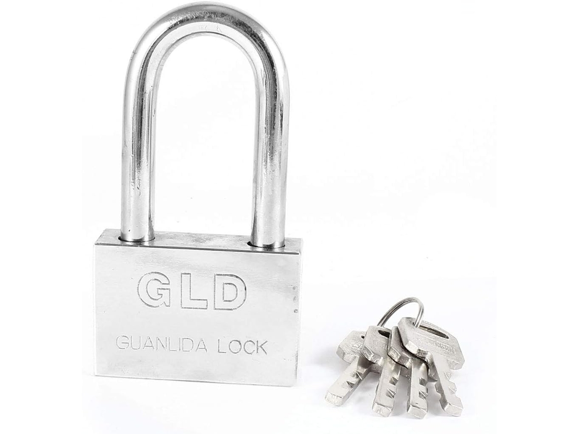 Candado de metal plateado de 60 mm (4,3 pulgadas) CHABERLU
