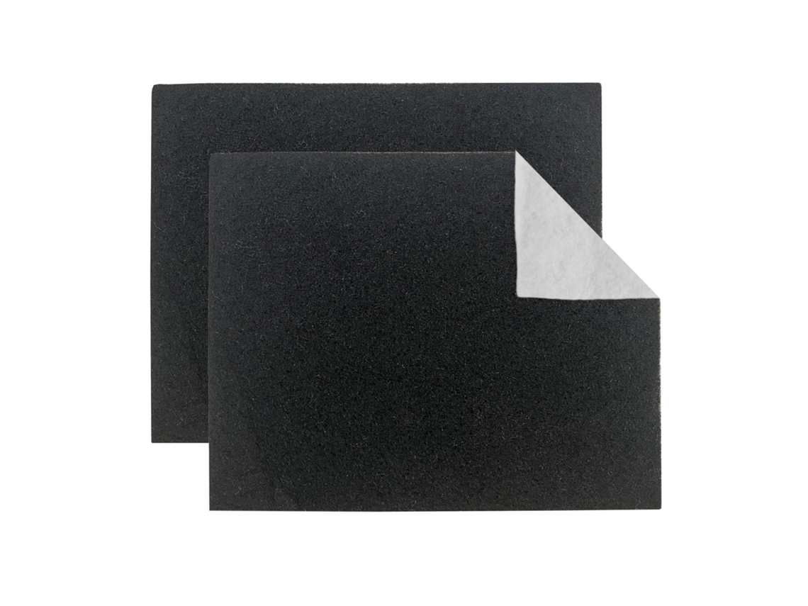 Relaxdays Conjunto 2 Filtros Para Exaustor 47x57, Universal, Anti-odor, Carvão, Preto/branco