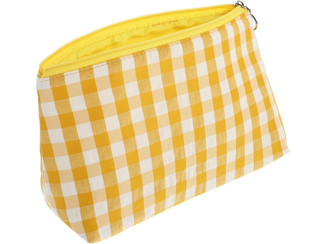 Neceser De Aseo De 2 Piezas Con Estampado A Cuadros, Práctico Para Mujeres Y Para Viajar.