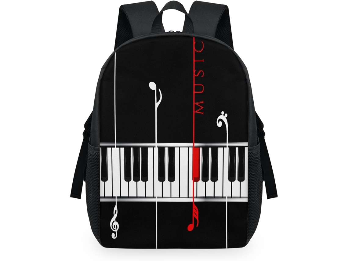 Mochila Temática Musical Piano Para Niños Niñas Hombres Mujeres Motivos Musicales Mochila Versátil Escolar