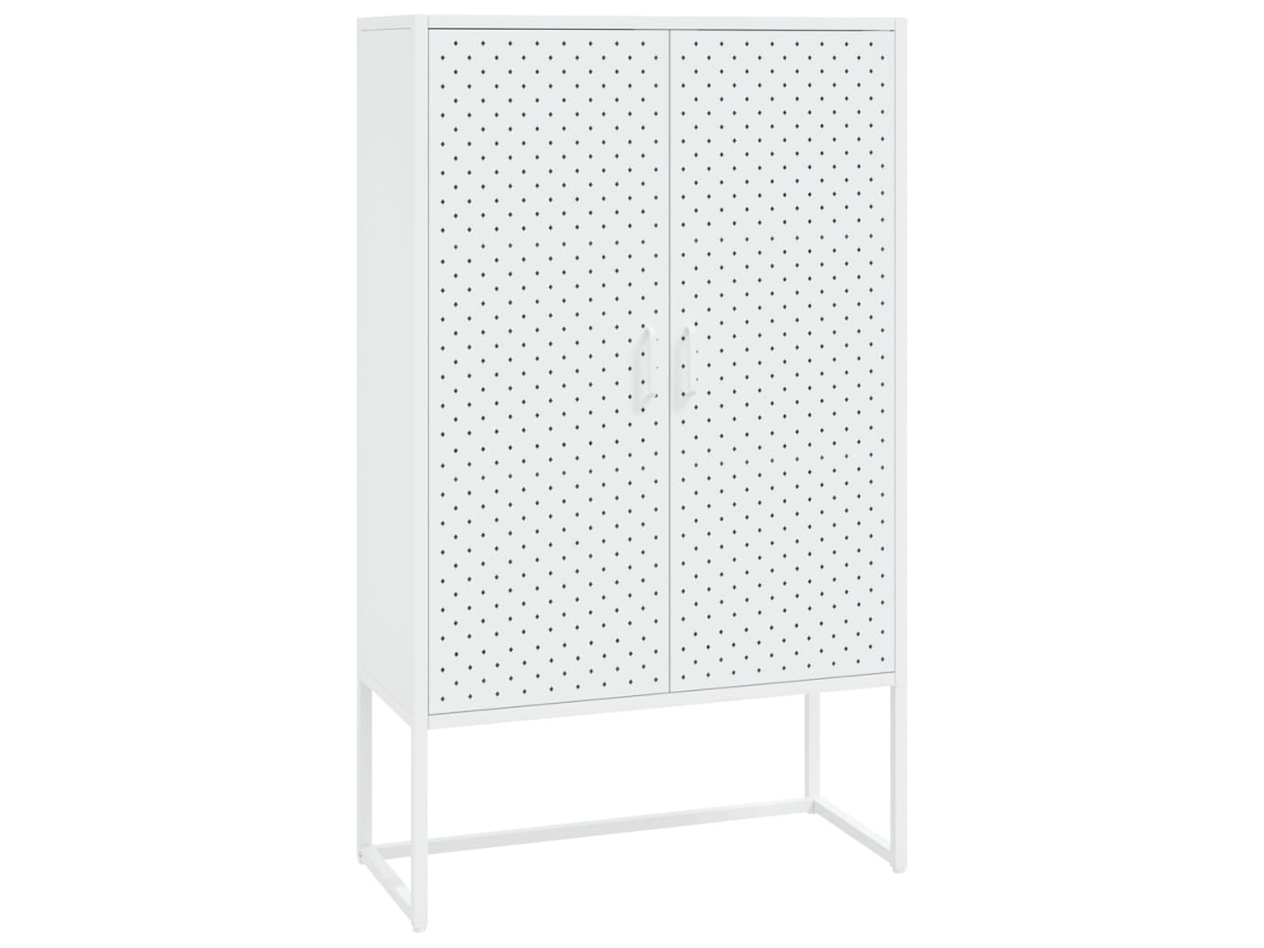 Maison Exclusive - Aparador De Acero Blanco 80x35x135 Cm