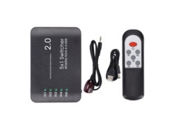 Conmutador De Interfaz Multimedia Hdr 4k De 5 Puertos Y 60 Hz, Versión 2.0, Con Control Remoto Ir.