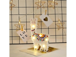 Lámpara de noche LED con 6 leds en forma de alpaca, lámpara decorativa de mesa o mesilla de noche - Rosewell