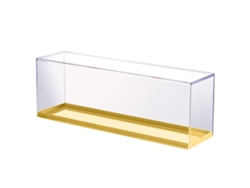 Vitrina apilable de plástico transparente para juguetes, de fácil instalación, para niños y niñas, color amarillo