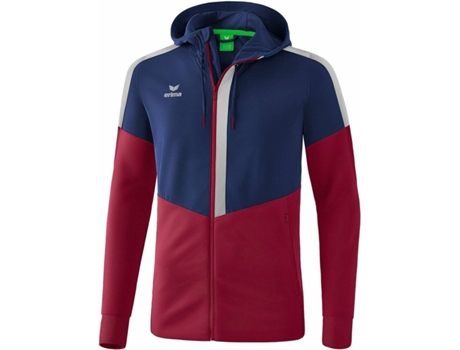 Chaqueta con Capucha Niños ERIMA Training (Azul Mariño y Burdeos - 12 ans)