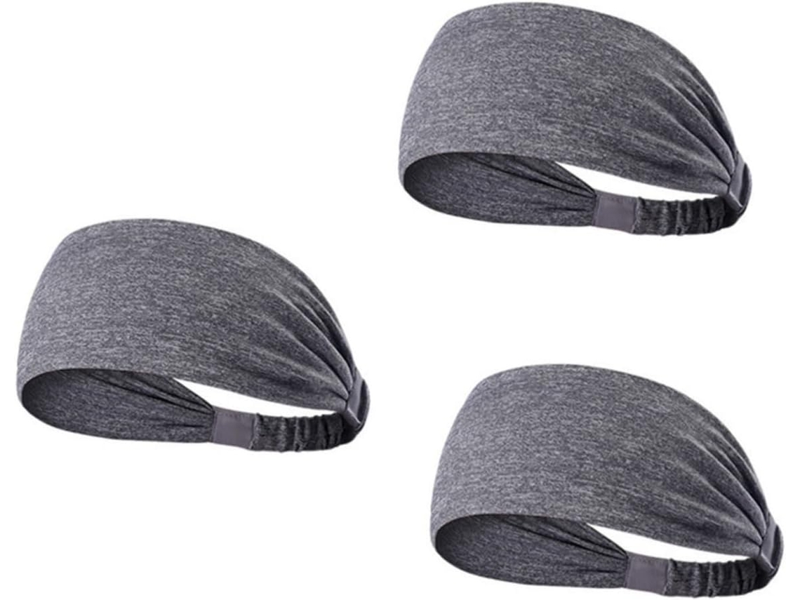 Diadema Elástica Reversible De Microfibra De 3 Piezas Para Yoga Y Fitness, Accesorio Unisex.