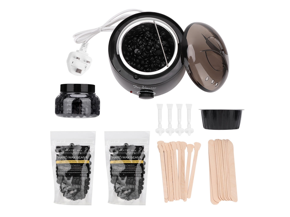 Kit De Herramientas Para Depilación Painless Cera Depilatoria Frijoles Cera Calentador Palillos Taza De Cera