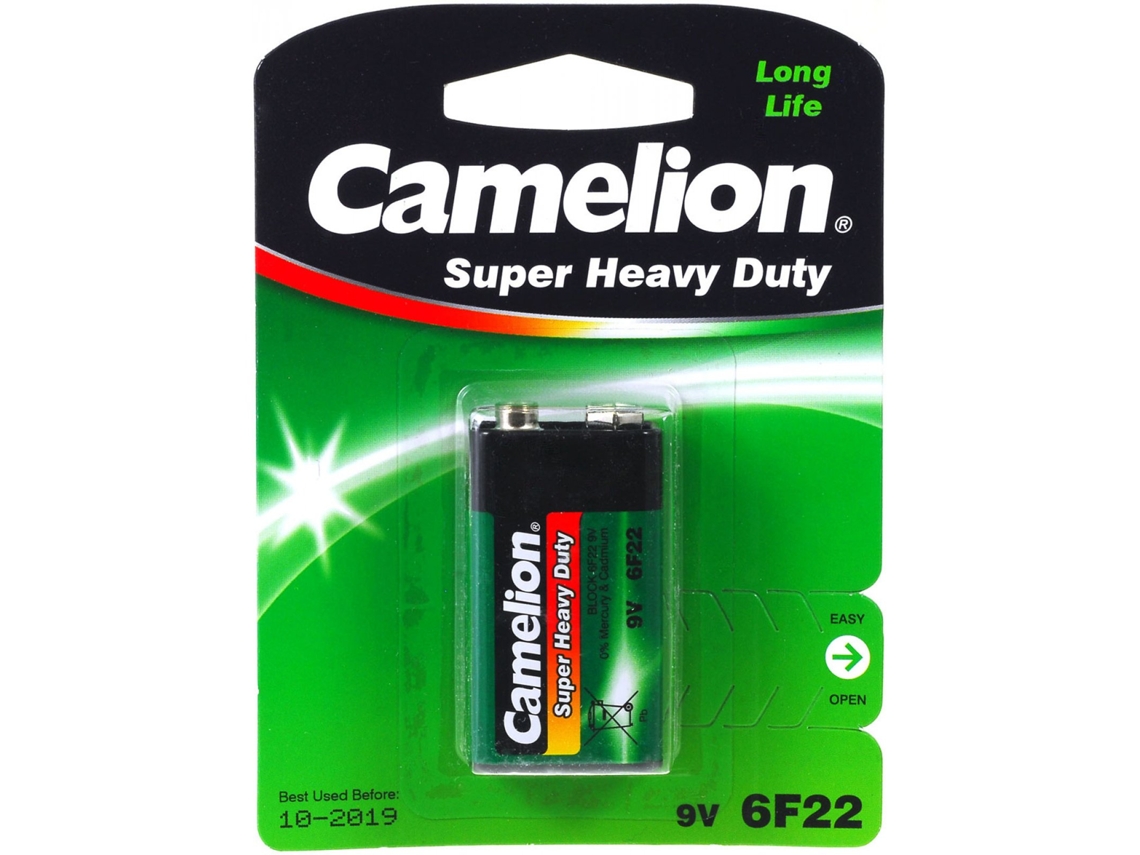 Pila CAMELION Super Heavy Duty 6F22 9-V-Bloco