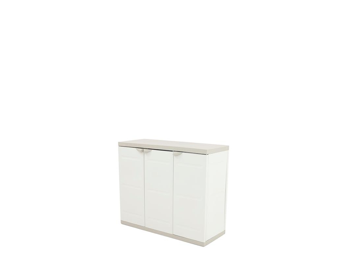 PLASTIKEN Medio armario PLASTIKEN Titanium 105 cms 3 puertas | 105 x 44 x 88 CMS