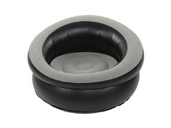 Sillón inflable flocado gris sencillo para sala de estar, dormitorio, oficina y viajes.