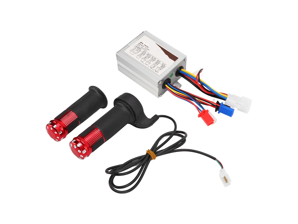 2026-controlador De Escobillas 48v 500w Y Mango De Aceleración De Cristal Rojo Para Bicicletas Eléctricas Triciclos Motocicletas