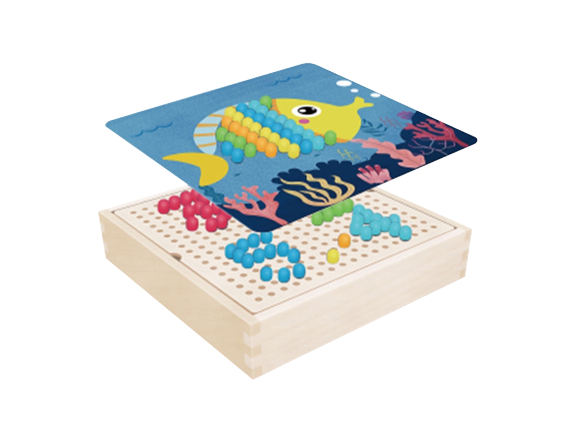 Ats-juguete De Madera Con Hongos Para Niños, Juego Educatsivo De Tablero De Hongos Coloridos Para Cultivar La Imaginación