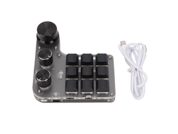 Teclado Programable Con Macros, 9 Teclas, 3 Botones, Conexión Usb Y Bluetooth Para Juegos, Sistema Operativo, Oficina, Música Y Multimedia.