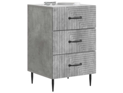Maison Exclusive - Armario De Noche Con Cajón Gris Hormigón 43 X 41 X 66,5 Cm