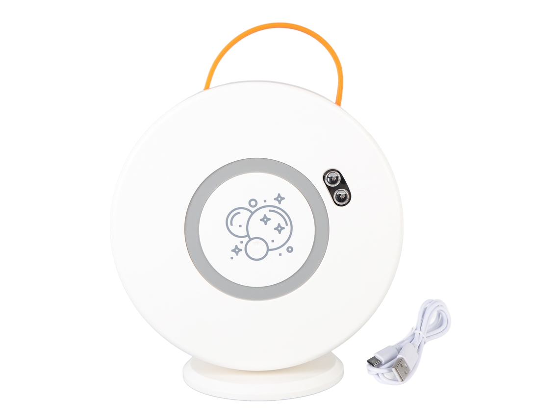 Máquina De Burbujas Giratoria Automática Recargable Por Usb Para Fiestas Infantiles - Blanca