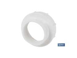 Adaptador convertidor 1 1/4 macho - 1 1/2 hembra para tubo flexible