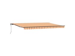 Maison Exclusive - Toldo Retráctil Amarillo Y Naranja 500 X 300 Cm Tela Y Aluminio