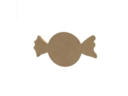 Caramelo de madera MDF para decorar - 13 x 7 cm