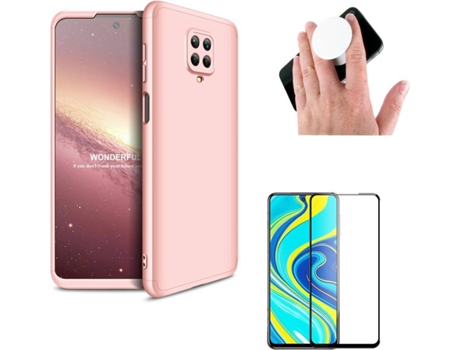 Carcasa, Protector y Popsocket Xiaomi Redmi Note 9s Slim armor 360º Rosa