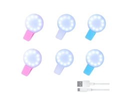 6 Paquetes Luz Enfermería Yizhood Clip Insignia Recargable Blanco
