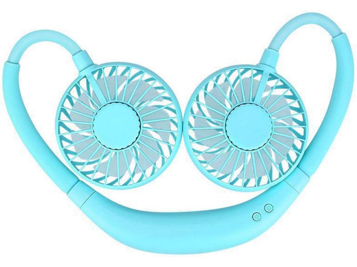 Mini Ventilador Portátil Colgante Para El Cuello Con Carga Usb Ideal Viajes Al Aire Libre