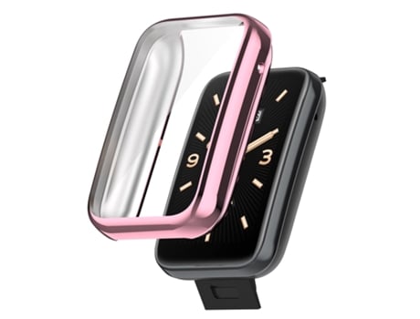Funda protectora de galvanoplastia de TPU de cobertura total Xiaomi Mi Band 7 Pro (rosa)