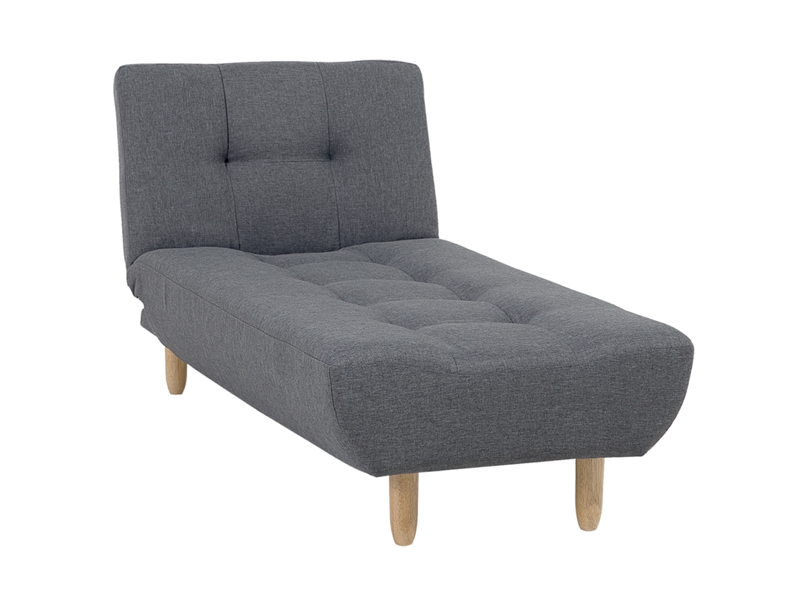 Chaise longue BELIANI Alsten de Poliéster Gris 163x180x80