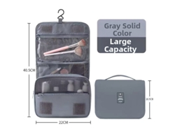 Neceser De Viaje Plegable Y Portátil Con Gancho Digitallab (gris)