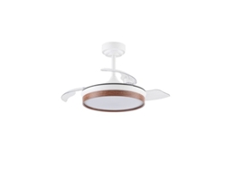 Ventilador Led Regulable Con Aspas Plegables Panam Mini (46w 3cct 5520lm) Ip20 Fabricado En Acero, Pmma Y Abs Color Blanco Y C