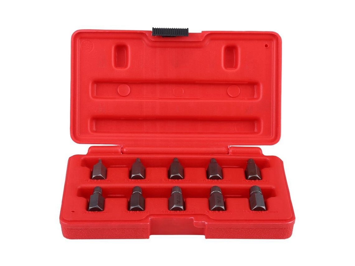 10 Piezas Set De Extractores De Tornillos Para Tornillos Oxidados Dañados Y Pernos 3.2-10.3mm