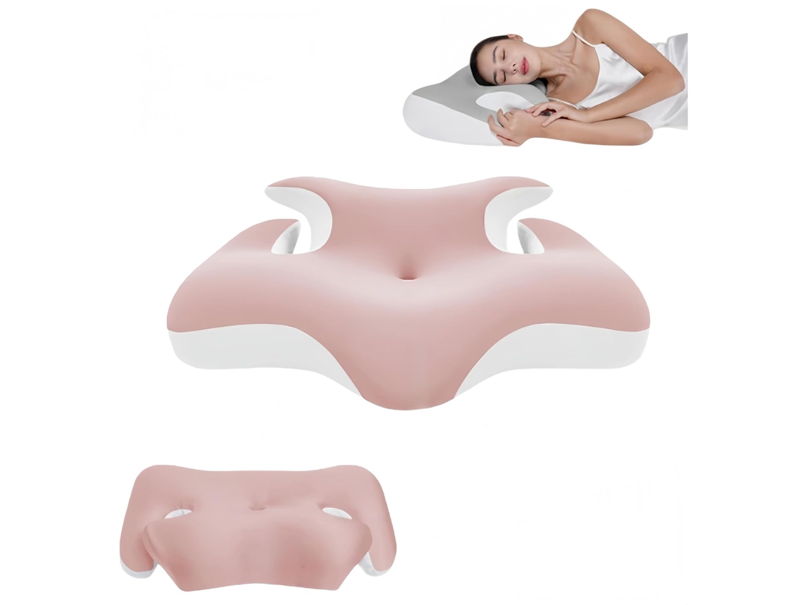 Almohada De Espuma Viscoelástica Para El Cuello, Almohada Ortopédica Ergonómica, Almohada De Soporte De Seda Helada, Rosa Gertiz