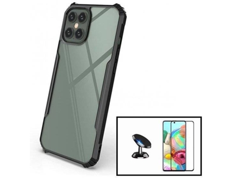 Carcasa + Protector Samsung Galaxy A51 PHONECARE Invisible Bumper Transparente, Negro